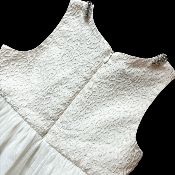 Girl’s Couture Princess White Tulle Wedding Formal Picture Perfect Dress Size 4 - Picture 4 of 9